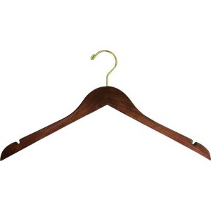Walnut & Brass Flat Top Hanger